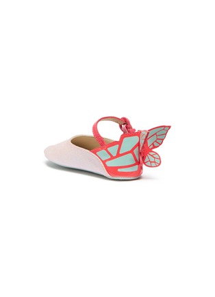 Figure View - Click To Enlarge - SOPHIA WEBSTER - 'Chiara Baby' butterfly appliqué glitter infant Mary Jane flats