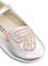 Detail View - Click To Enlarge - SOPHIA WEBSTER - 'Bibi Butterfly Baby' embroidered leather infant flats