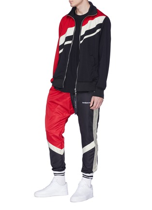 Figure View - Click To Enlarge - DANIEL PATRICK - Colourblock stripe track jacket