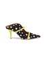 Main View - Click To Enlarge - MALONE SOULIERS - 'Maureen' polka dot strappy satin mules