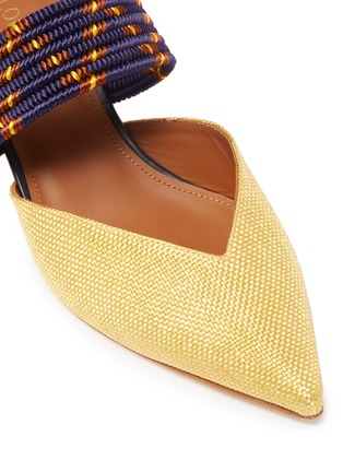 Detail View - Click To Enlarge - MALONE SOULIERS - 'Maisie' colourblock raffia band mules