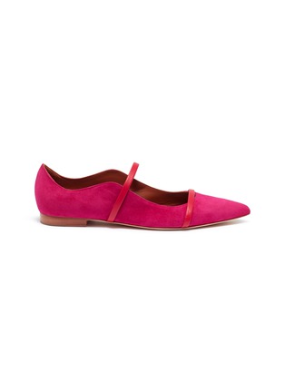 Main View - Click To Enlarge - MALONE SOULIERS - 'Maureen' strappy suede flats