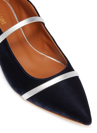 Detail View - Click To Enlarge - MALONE SOULIERS - 'Maureen' strappy velvet flats