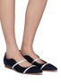 Figure View - Click To Enlarge - MALONE SOULIERS - 'Maureen' strappy velvet flats