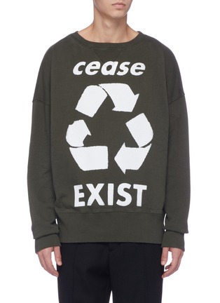 Main View - Click To Enlarge - FAITH CONNEXION - 'Cease Exist' recycle print sweatshirt