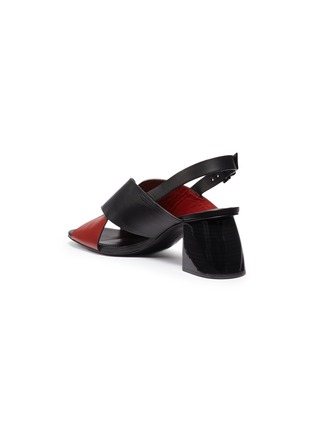 Detail View - Click To Enlarge - MERCEDES CASTILLO - 'Hae Mid' colourblock cross strap leather slingback sandals