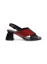Main View - Click To Enlarge - MERCEDES CASTILLO - 'Hae Mid' colourblock cross strap leather slingback sandals