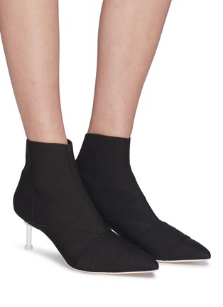 Figure View - Click To Enlarge - MERCEDES CASTILLO - 'Kera Mid' stretch ankle boots