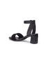 Detail View - Click To Enlarge - MERCEDES CASTILLO - 'Hiru' sculptural heel leather ankle strap suede sandals