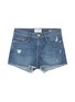 Main View - Click To Enlarge - FRAME - 'Le Cut Off' raw edge cuff denim shorts