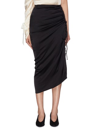 Main View - Click To Enlarge - ELISSA MCGOWAN - Button ruched outseam side split skirt