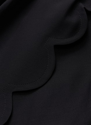 Detail View - Click To Enlarge - VALENTINO GARAVANI - Scalloped virgin wool-silk wrap skirt