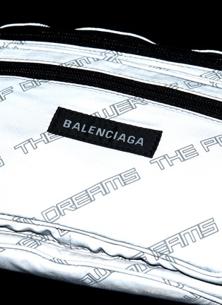  - BALENCIAGA - 'Explorer The Power of Dreams' slogan print reflective bum bag