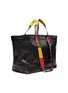 Figure View - Click To Enlarge - BALENCIAGA - Logo handle medium crinkled leather shopper tote