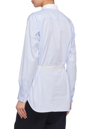 Back View - Click To Enlarge - LA FETICHE - 'June' belted colourblock oversized shirt