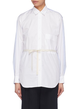 Main View - Click To Enlarge - LA FETICHE - 'June' belted colourblock oversized shirt