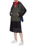 Figure View - Click To Enlarge - LA FETICHE - 'Jo' colourblock hooded half-zip parka