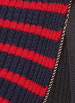  - LA FETICHE - 'Godard' side zip colourblock stripe lambswool sweater