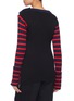 Back View - Click To Enlarge - LA FETICHE - 'Godard' side zip colourblock stripe lambswool sweater
