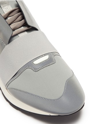 Detail View - Click To Enlarge - BALENCIAGA - 'Race Runner' mixed reflective panel sneakers