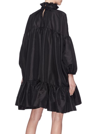 Back View - Click To Enlarge - CECILIE BAHNSEN - 'Belle' ruffle high neck puff sleeve tiered dress