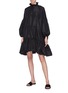 Figure View - Click To Enlarge - CECILIE BAHNSEN - 'Belle' ruffle high neck puff sleeve tiered dress