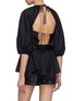 Back View - Click To Enlarge - CECILIE BAHNSEN - 'Signe' tie open back puff sleeve peplum blouse