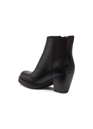 Detail View - Click To Enlarge - ACNE STUDIOS - Stacked heel leather ankle boots