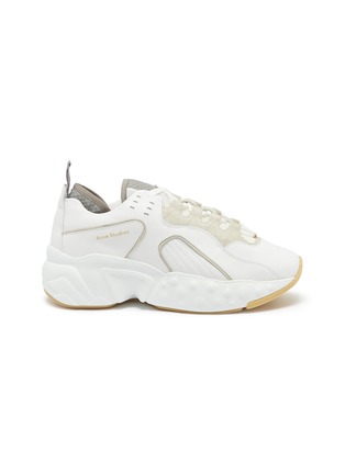 Main View - Click To Enlarge - ACNE STUDIOS - Contrast trim panelled leather sneakers