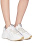 Figure View - Click To Enlarge - ACNE STUDIOS - Contrast trim panelled leather sneakers