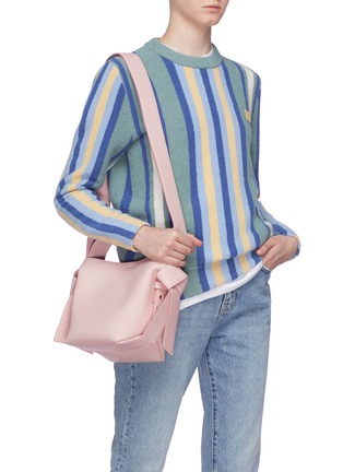 Figure View - Click To Enlarge - ACNE STUDIOS - Knot sash mini cow leather bag