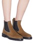 Figure View - Click To Enlarge - ALEXANDER WANG - 'Spencer' ball chain trim suede Chelsea boots