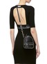 Figure View - Click To Enlarge - ALEXANDER WANG - 'Attica' ball chain trim mini leather crossbody backpack
