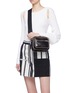 Figure View - Click To Enlarge - ALEXANDER WANG - 'Attica' ball chain trim leather crossbody bag