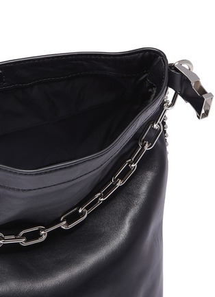 Detail View - Click To Enlarge - ALEXANDER WANG - 'Attica Dry Sack' ball chain trim leather crossbody bag