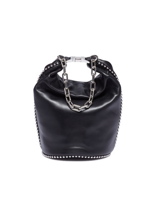 Main View - Click To Enlarge - ALEXANDER WANG - 'Attica Dry Sack' ball chain trim leather crossbody bag