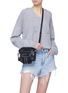 Figure View - Click To Enlarge - ALEXANDER WANG - 'Marti' micro leather crossbody bag