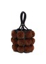Detail View - Click To Enlarge - ALEXANDER WANG - 'Roxy' fur pompom mini leather bucket bag