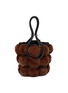 Main View - Click To Enlarge - ALEXANDER WANG - 'Roxy' fur pompom mini leather bucket bag