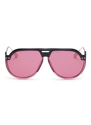 Main View - Click To Enlarge - DIOR - 'Dior Club 3' optyl brow bar spoiler aviator sunglasses