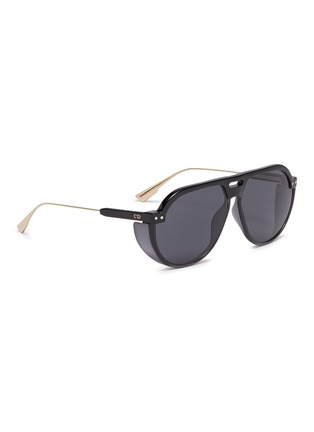 Figure View - Click To Enlarge - DIOR - 'Dior Club 3' optyl brow bar spoiler aviator sunglasses
