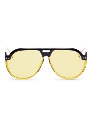 Main View - Click To Enlarge - DIOR - 'Dior Club 3' optyl brow bar spoiler aviator sunglasses