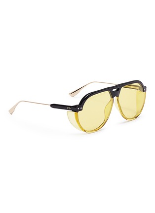 Figure View - Click To Enlarge - DIOR - 'Dior Club 3' optyl brow bar spoiler aviator sunglasses