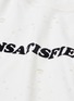  - SATISFY - 'Unsatisfied' slogan velvet flock print T-shirt