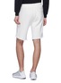 Back View - Click To Enlarge - SATISFY - 'Jogger' raw cuff slogan print performance sweat shorts