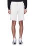 Main View - Click To Enlarge - SATISFY - 'Jogger' raw cuff slogan print performance sweat shorts