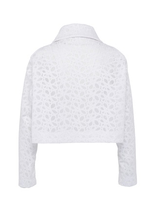 Figure View - Click To Enlarge - ALAÏA - Floral embroidered mesh cropped jacket