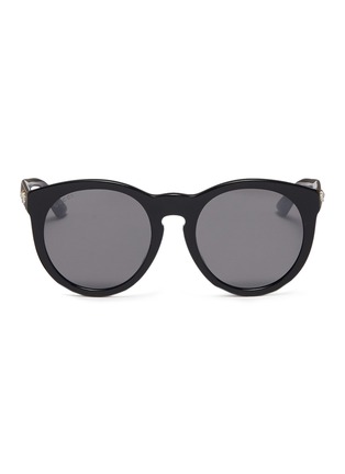 Main View - Click To Enlarge - GUCCI - Glass crystal star acetate round sunglasses