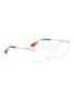 Figure View - Click To Enlarge - GUCCI - Rainbow tips acetate square optical glasses
