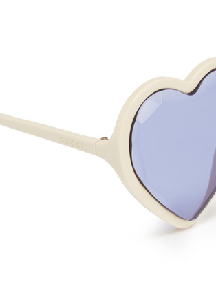 Detail View - Click To Enlarge - GUCCI - Heart frame acetate sunglasses